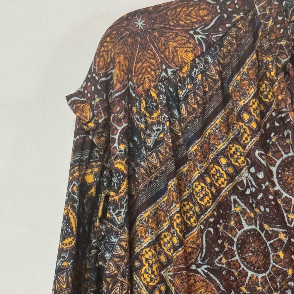 Free People Little Runaway Medallion Bohemian Print Women's Top‎ XS - Picture 4 of 10